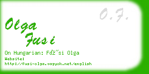 olga fusi business card